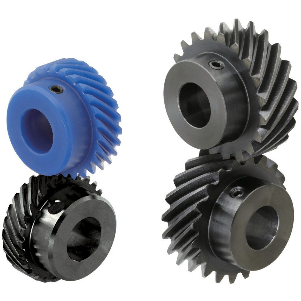 Helical Gear-Straight Bore Type-Straight Bore + Tap-Keyway + Tap- Pressure Angle 20Deg