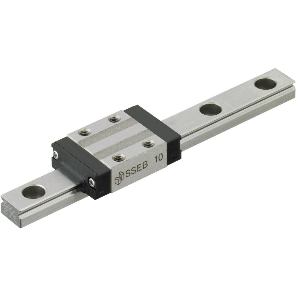 Miniature Linear Guides - Wide Rails - Standard Blocks, Light Preload , Slight Clearance