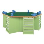 Hexagonal-Shaped Workbench Average Load (kg) 1500
