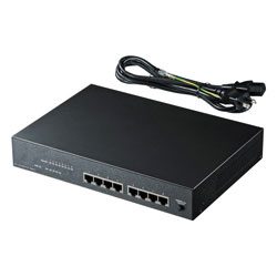 Switching HUB compatible with PoE